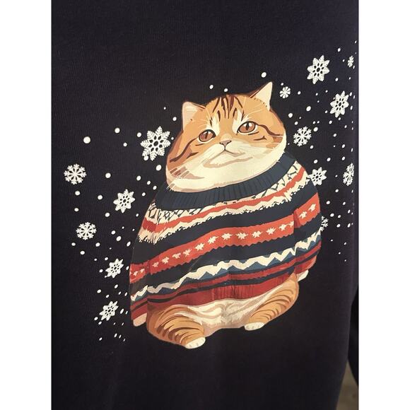 Cat In A Sweater Winter Themed SHEIN Curve 2XL Women’s Sweatshirt - Picture 6 of 6